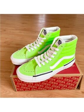 Vans Sk8-Hi Rearrange Green White Men's 7.0 US Women 8.5 US